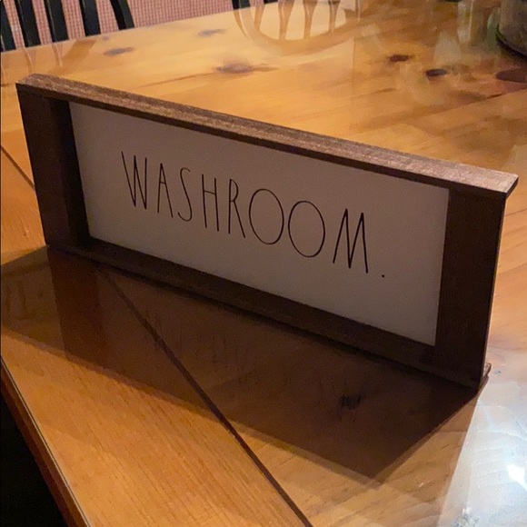 NWT Rae Dunn Washroom sign - Picture 2 of 5